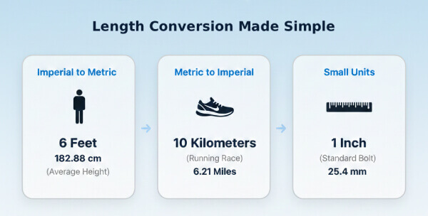 Beispiele für Längenumrechnungen
