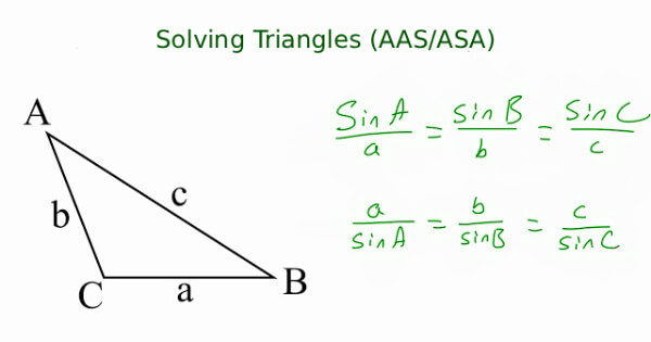 Üçgen Çözme AAS ASA Formülleri