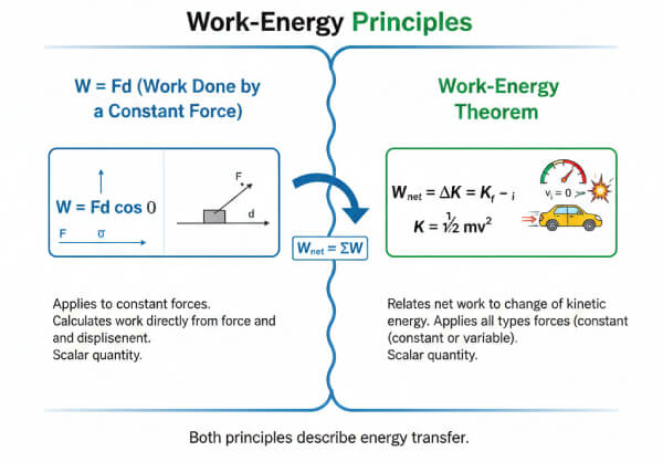 Work Energy Principles Diagram